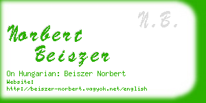 norbert beiszer business card